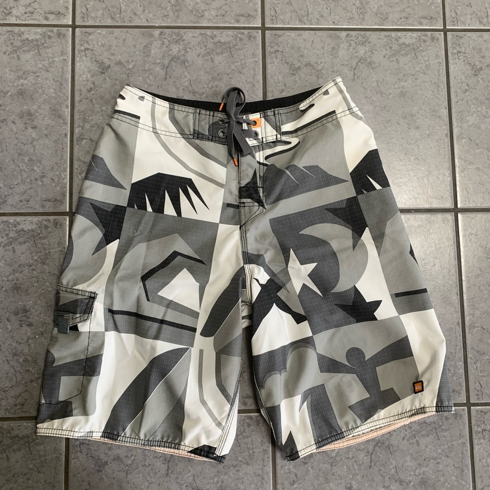 Quiksilver Black and Gray Athletic Shorts
